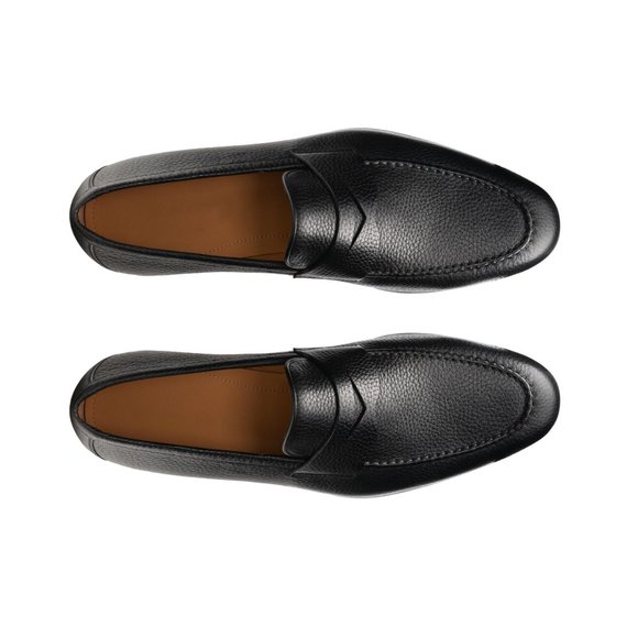 Bashwood Handmade Mild Leather Black Leather Loafers